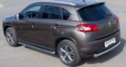 15 799 р. Защита порогов из круглой трубы диаметром 63 мм Russtal Peugeot 4008 (2012-2017) (Защита порогов с со скосами на торцах (вариант 1))  с доставкой в г. Набережные‑Челны. Увеличить фотографию 9