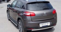 14 999 р. Защита заднего бампера (Ø75x42 мм, нержавейка) Russtal Peugeot 4008 (2012-2017)  с доставкой в г. Набережные‑Челны. Увеличить фотографию 4