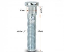 Забивная шпилька 45 мм ступицы Вектор M12 1.5 45 ТАГАЗ Tager 5d (2008-2012) 