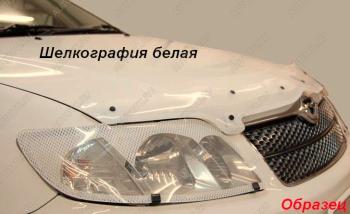 2 879 р. Дефлектор капота (2006-2010) CA-Plastiс exclusive  Chery Tiggo T11 (2005-2013) дорестайлинг (серия Шелкография белая)  с доставкой в г. Набережные‑Челны. Увеличить фотографию 1