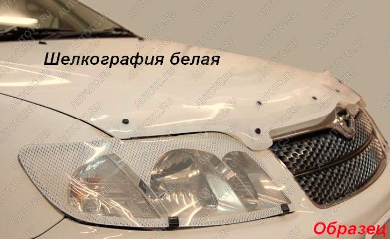 2 899 р. Дефлектор капота (2006-2010) CA-Plastiс exclusive  Chery Tiggo T11 (2005-2013) дорестайлинг (серия Шелкография белая)  с доставкой в г. Набережные‑Челны