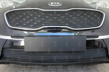 7 499 р. Защитная сетка в бампер (верх, ячейка 4х10 мм) Alfeco Премиум  KIA Sportage  4 QL (2018-2022) рестайлинг (Чёрная)  с доставкой в г. Набережные‑Челны. Увеличить фотографию 2