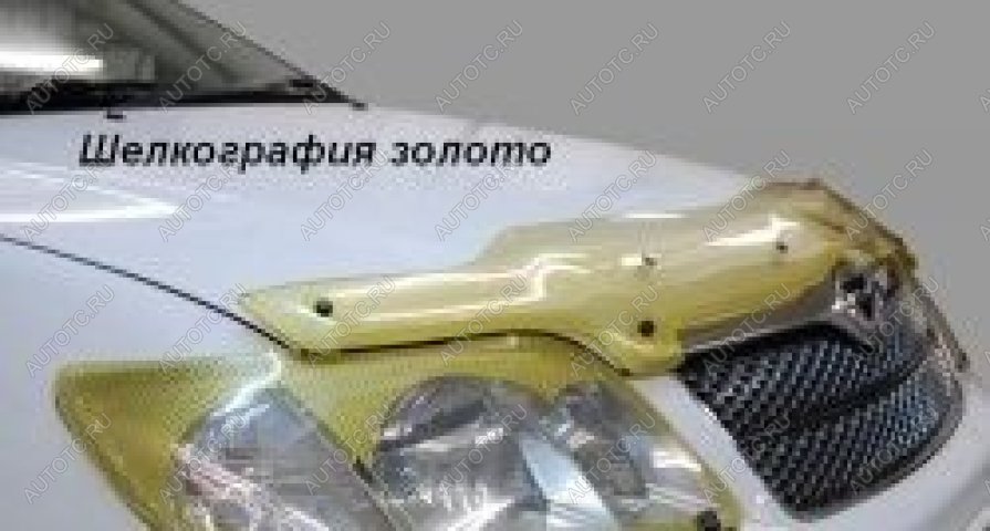 2 289 р.  Дефлектор капота CA-Plastiс  Chevrolet Cruze  J300 (2009-2015) седан дорестайлинг, седан рестайлинг (серия Шелкография золото)  с доставкой в г. Набережные‑Челны