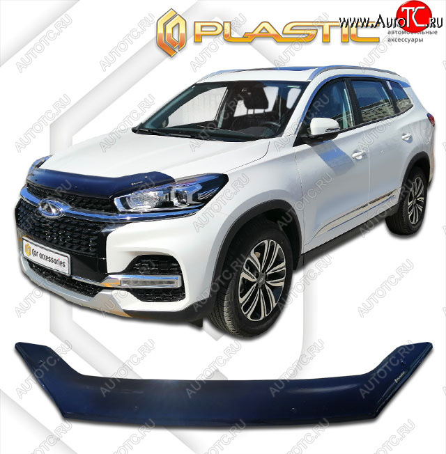 2 099 р. Дефлектор капота CA-Plastic  Chery Tiggo 8  (T18) (2018-2022) дорестайлинг (classic черный, без надписи)  с доставкой в г. Набережные‑Челны