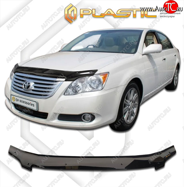 2 159 р. Дефлектор капота CA-Plastic  Toyota Avalon  3 (2005-2010) Правый руль (classic черный, без надписи)  с доставкой в г. Набережные‑Челны