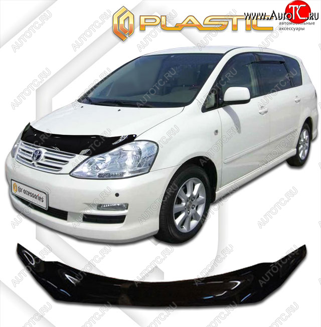 2 079 р. Дефлектор капота CA-Plastic  Toyota Ipsum  ACM20 (2003-2009) рестайлинг (classic черный, без надписи)  с доставкой в г. Набережные‑Челны