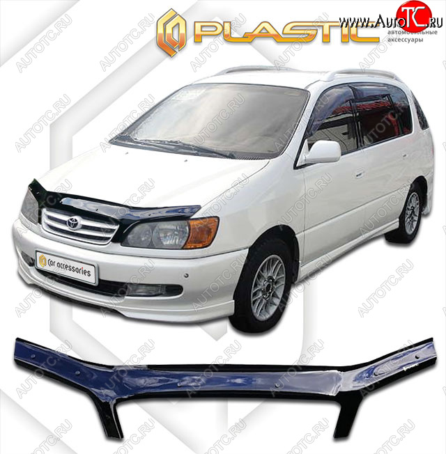 2 159 р. Дефлектор капота CA-Plastic  Toyota Ipsum  SXM10 (1998-2001) рестайлинг (classic черный, без надписи)  с доставкой в г. Набережные‑Челны