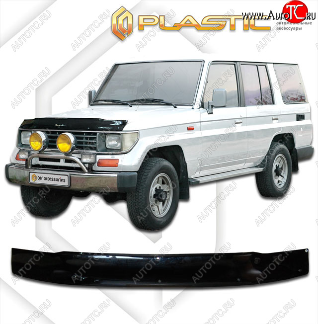 2 099 р. Дефлектор капота CA-Plastic  Toyota Land Cruiser  J70 (1994-2004) 5 дв. 1-ый рестайлинг, 5 дв. 2-ой рестайлинг (classic черный, без надписи)  с доставкой в г. Набережные‑Челны