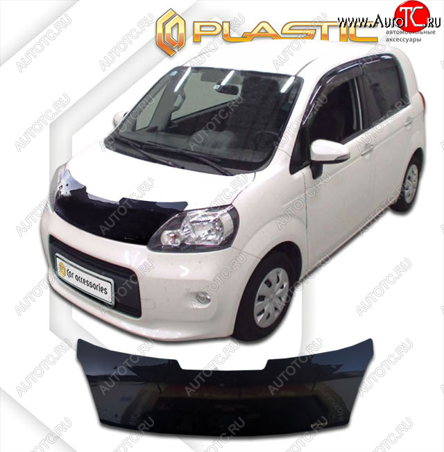 2 159 р. Дефлектор капота CA-Plastic  Toyota Porte  NP140 (2012-2020) (classic черный, без надписи)  с доставкой в г. Набережные‑Челны