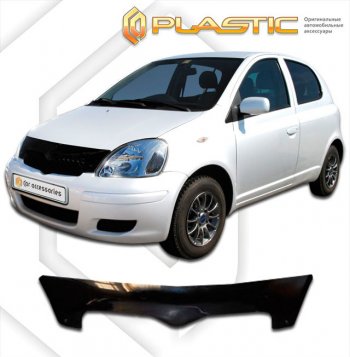 Дефлектор капота CA-Plastic Toyota (Тойота) Vitz (Витс)  XP10 (1999-2005) XP10 хэтчбэк 3 дв. дорестайлинг, хэтчбэк 3 дв. рестайлинг