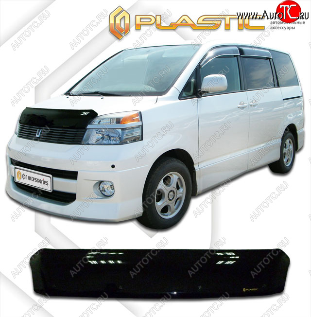 1 999 р. Дефлектор капота CA-Plastic  Toyota Voxy  минивэн (2001-2007) R60 дорестайлинг, R60 рестайлинг (classic черный, без надписи)  с доставкой в г. Набережные‑Челны