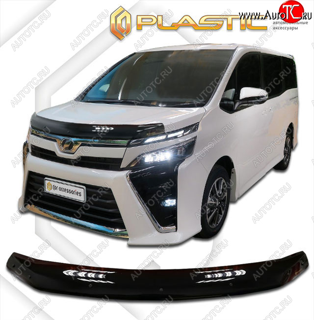 2 079 р. Дефлектор капота CA-Plastic  Toyota Voxy  минивэн (2017-2024) R80 рестайлинг, R90 дорестайлинг (classic черный, без надписи)  с доставкой в г. Набережные‑Челны