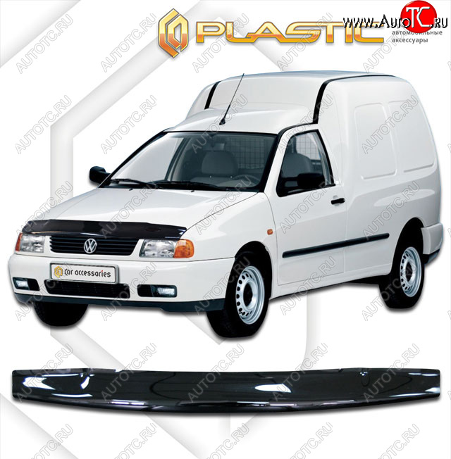 1 899 р. Дефлектор капота CA-Plastic  Volkswagen Caddy  9K,9U (1995-2003) (classic черный, без надписи)  с доставкой в г. Набережные‑Челны