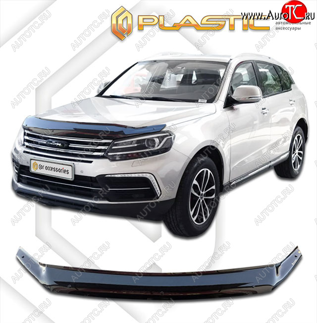 2 079 р. Дефлектор капота CA-Plastic  Zotye Coupa  B11F (2019-2021) (classic черный, без надписи)  с доставкой в г. Набережные‑Челны