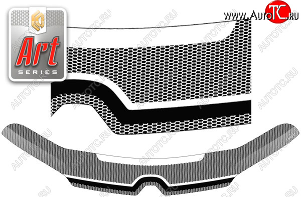 2 479 р. Дефлектор капота CA-Plastic  Renault Sandero Stepway  (B8) (2014-2018) дорестайлинг (Серия Art черная)  с доставкой в г. Набережные‑Челны