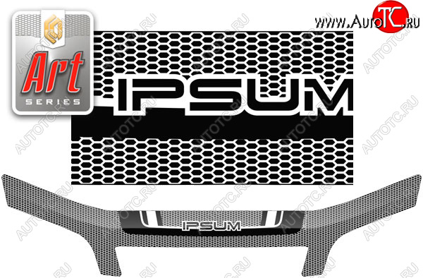 2 369 р. Дефлектор капота CA-Plastic  Toyota Ipsum  SXM10 (1998-2001) рестайлинг (серия ART графит)  с доставкой в г. Набережные‑Челны