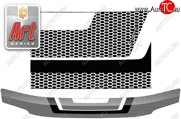 2 159 р.  Дефлектор капота CA-Plastic  Toyota Town Ace  3 (1996-2008) (Серия Art серебро)  с доставкой в г. Набережные‑Челны