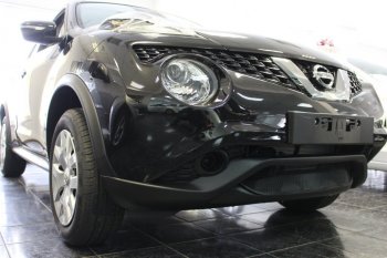 3 099 р. Защитная сетка в бампер (низ, ячейка 3х7 мм) Стрелка11 Стандарт  Nissan Juke  1 YF15 (2014-2020) рестайлинг (Чёрная)  с доставкой в г. Набережные‑Челны. Увеличить фотографию 2