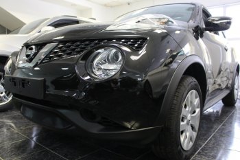 3 099 р. Защитная сетка в бампер (низ, ячейка 3х7 мм) Стрелка11 Стандарт  Nissan Juke  1 YF15 (2014-2020) рестайлинг (Чёрная)  с доставкой в г. Набережные‑Челны. Увеличить фотографию 3