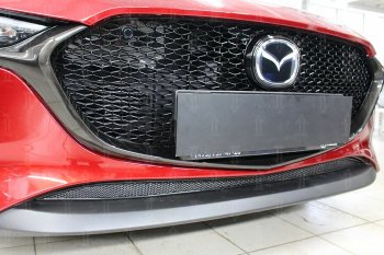 3 599 р. Защитная сетка в бампер (низ, ячейка 4х10 мм) Alfeco Премиум Mazda 3/Axela BP хэтчбэк (2019-2024) (Чёрная)  с доставкой в г. Набережные‑Челны. Увеличить фотографию 3