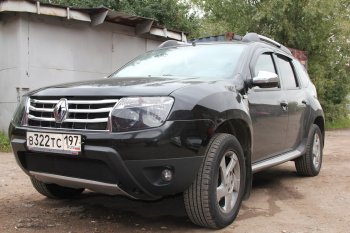 4 199 р. Защитная сетка в бампер (низ, ячейка 4х10 мм) Стрелка11 Премиум Renault Duster HS дорестайлинг (2010-2015) (Чёрная)  с доставкой в г. Набережные‑Челны. Увеличить фотографию 2