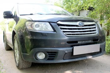 3 989 р. Защитная сетка в бампер (низ, ячейка 4х10 мм) Стрелка11 Премиум Subaru Tribeca (2008-2014) (Чёрная)  с доставкой в г. Набережные‑Челны. Увеличить фотографию 2