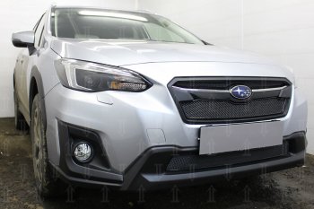 4 199 р. Защитная сетка в бампер (низ, ячейка 4х10 мм) Стрелка11 Премиум Subaru XV GT/G24 дорестайлинг (2017-2021) (Чёрная)  с доставкой в г. Набережные‑Челны. Увеличить фотографию 3