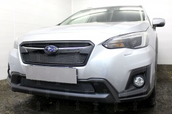 4 199 р. Защитная сетка в бампер (низ, ячейка 4х10 мм) Стрелка11 Премиум Subaru XV GT/G24 дорестайлинг (2017-2021) (Чёрная)  с доставкой в г. Набережные‑Челны. Увеличить фотографию 4