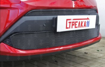 5 499 р. Защитная сетка в бампер (низ, ячейка 4х10 мм) Стрелка11 Премиум Toyota C-HR NGX10, ZGX10 рестайлинг (2019-2025) (Чёрная)  с доставкой в г. Набережные‑Челны. Увеличить фотографию 1