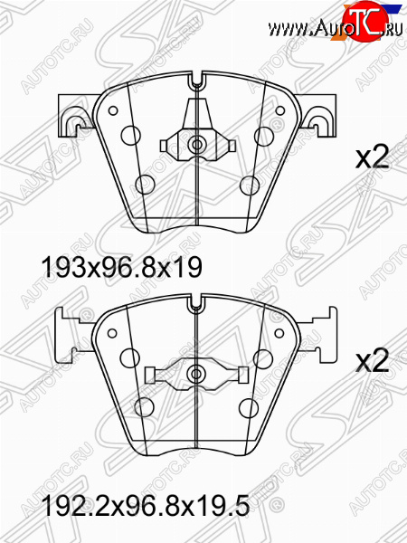 4 199 р. Колодки тормозные SAT (передние)  BMW X6  F16 (2014-2020)  с доставкой в г. Набережные‑Челны