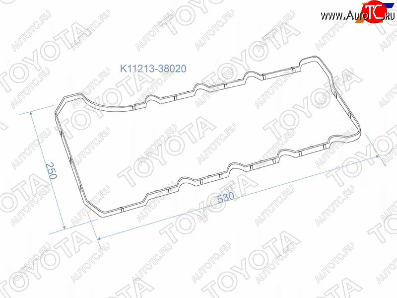 1 659 р. Прокладка клапанной крышки (3URFE) TOYOTA №1  Lexus LX570  J200 (2007-2015) дорестайлинг, 1-ый рестайлинг  с доставкой в г. Набережные‑Челны