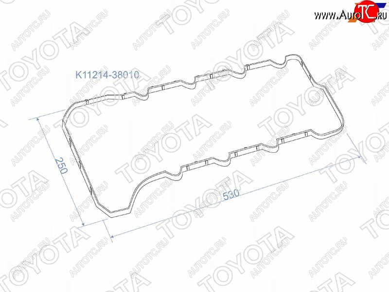 1 689 р. Прокладка клапанной крышки (3URFE) TOYOTA  Lexus LX570  J200 (2007-2015) дорестайлинг, 1-ый рестайлинг  с доставкой в г. Набережные‑Челны