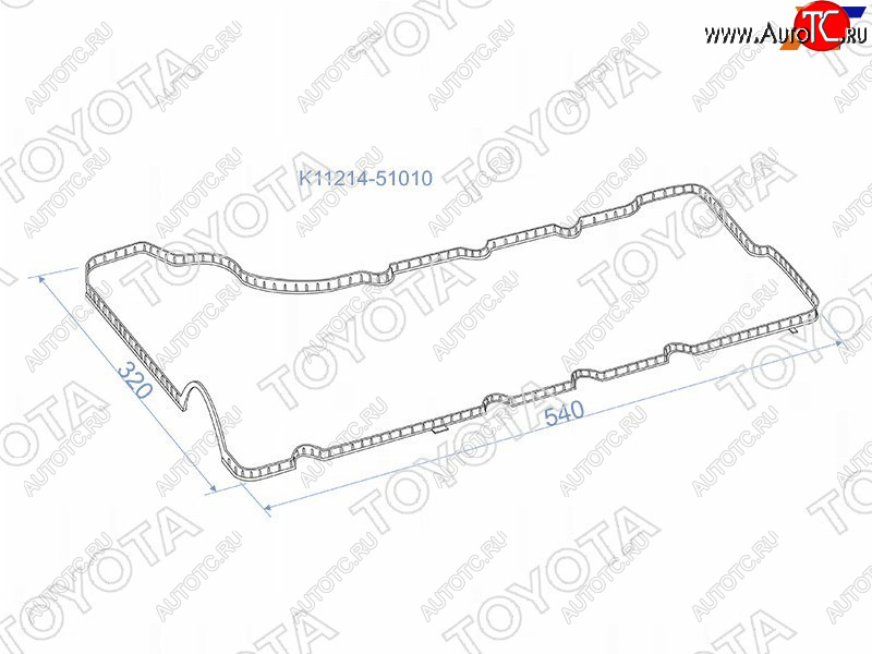 1 289 р. Прокладка клапанной крышки LH (1VDFTV) TOYOTA Toyota Land Cruiser 200 дорестайлинг (2007-2012)  с доставкой в г. Набережные‑Челны