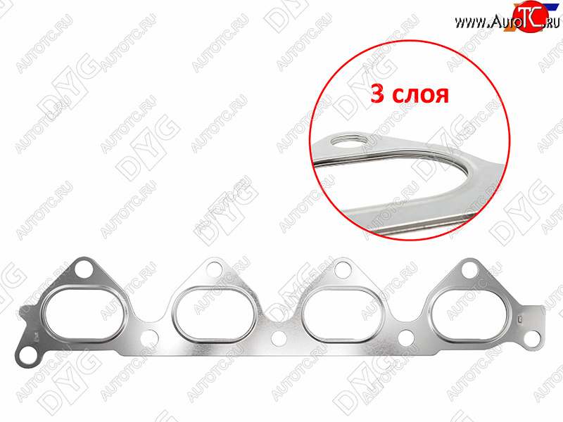 349 р. Прокладка выпускного коллектора G4GC G4GB 1,8 2,0 DYG Hyundai Tucson JM (2004-2010)  с доставкой в г. Набережные‑Челны