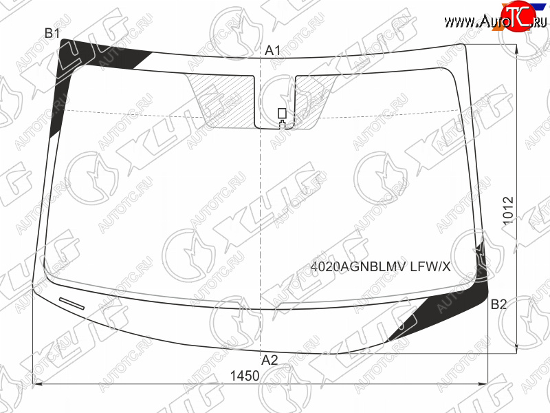 7 749 р. Стекло лобовое (Датчик дождя) XYG  Honda Accord  CR (2013-2020) седан дорестайлинг, седан рестайлинг  с доставкой в г. Набережные‑Челны