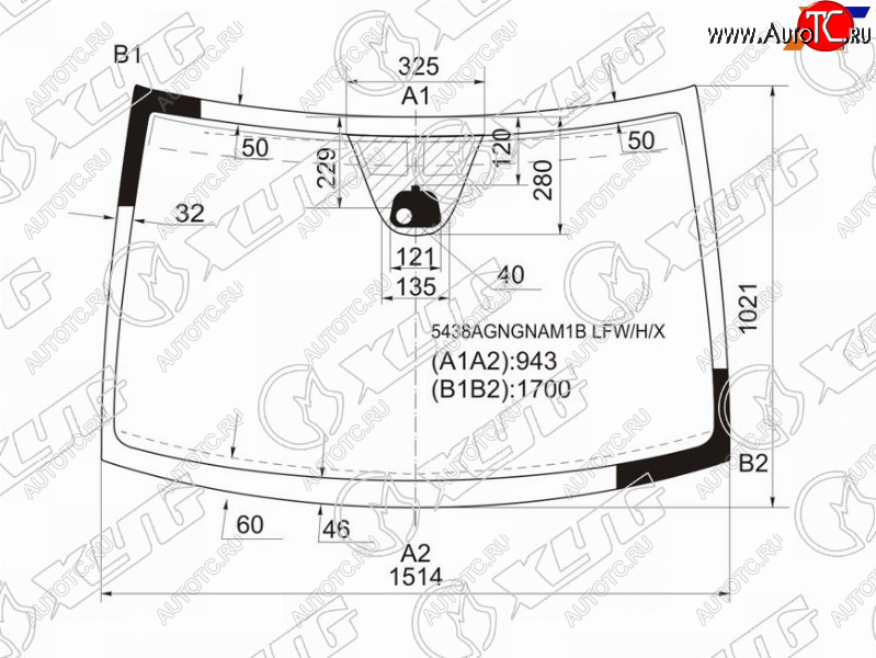 9 649 р. Стекло лобовое (Антенна Датчик дождя) XYG Mercedes-Benz Vito W639 дорестайлинг (2003-2010)  с доставкой в г. Набережные‑Челны