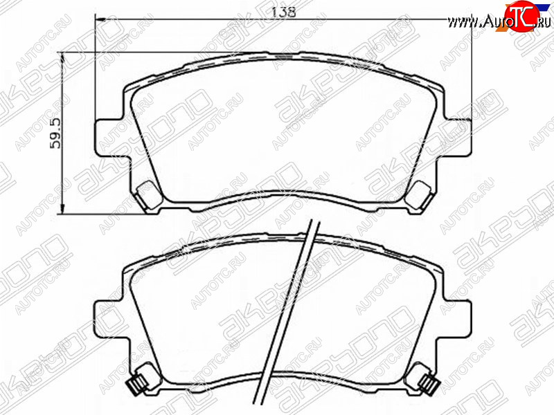 2 699 р. Колодки тормозные AKEBONO (передние) Subaru Forester SF рестайлинг (2000-2002)  с доставкой в г. Набережные‑Челны