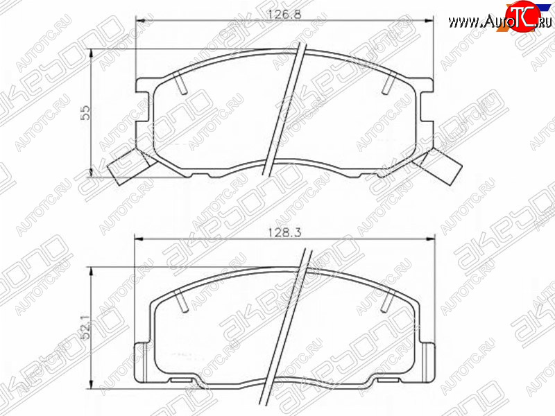 2 099 р. Колодки тормозные AKEBONO (передние)  Toyota LiteAce  Noah (1996-2001)  с доставкой в г. Набережные‑Челны