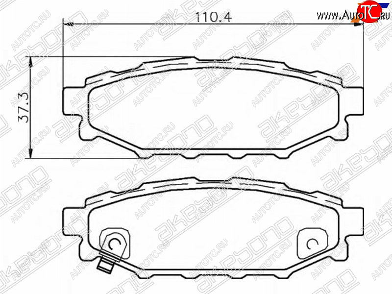 2 199 р. Задние тормозные колодки AKEBONO Subaru Forester SH (2008-2013)  с доставкой в г. Набережные‑Челны