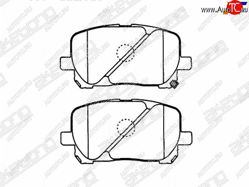 2 779 р. Колодки тормозные AKEBONO (передние) Toyota Ipsum ACM20 дорестайлинг (2001-2003)  с доставкой в г. Набережные‑Челны