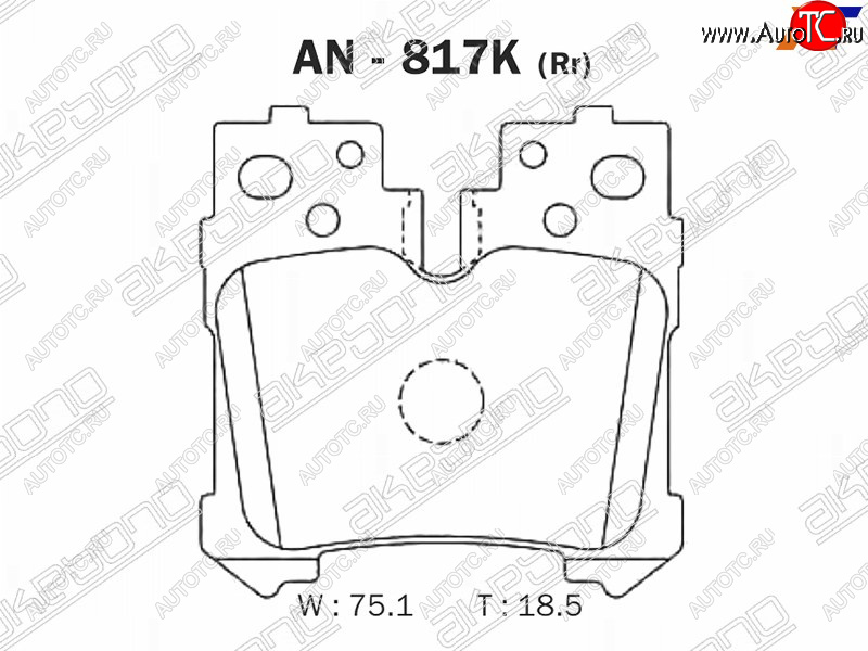 2 649 р. Задние колодки тормозные AKEBONO  Lexus LS460  XF40 - LS600HL  XF40  с доставкой в г. Набережные‑Челны