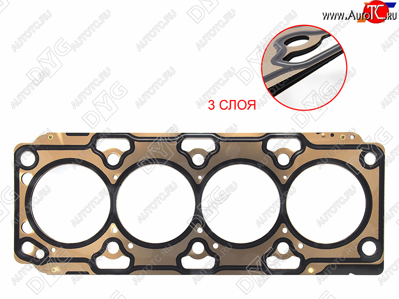 3 399 р. Прокладка ГБЦ D4EB 2,2 металл (T-1,3) DYG  Hyundai Santa Fe ( SM,  CM,  DM,  TM) (2000-2022) дорестайлинг, рестайлинг, дорестайлинг, рестайлинг, дорестайлинг, рестайлинг  с доставкой в г. Набережные‑Челны