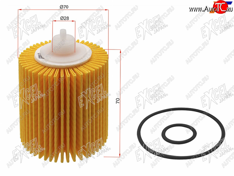 689 р. Фильтр масляный (картридж) EXCEL JAPAN Lexus RX350 AL10 дорестайлинг (2008-2012)  с доставкой в г. Набережные‑Челны