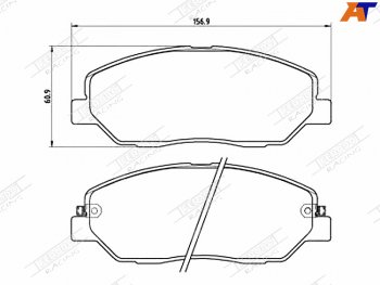 2 799 р. Колодки тормозные FERODO (передние)  Hyundai Santa Fe  CM (2006-2012), KIA Sorento  XM (2009-2015)  с доставкой в г. Набережные‑Челны. Увеличить фотографию 1