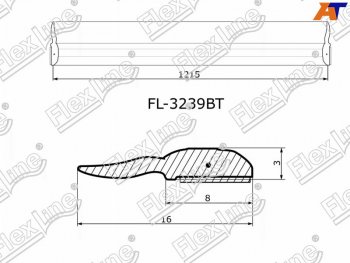 Молдинг лобового стекла (Сверху) FLEXLINE Hyundai Sonata YF (2009-2014)