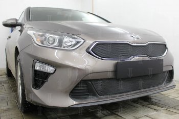 3 099 р. Защитная сетка в бампер (низ, ячейка 3х7 мм) Alfeco Стандарт KIA Ceed 3 CD универсал (2018-2024) (Чёрная)  с доставкой в г. Набережные‑Челны. Увеличить фотографию 5