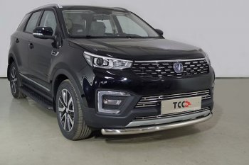 Защита переднего бампера нижняя d60,3 мм ТСС Тюнинг Changan CS55 дорестайлинг (2017-2018) ()