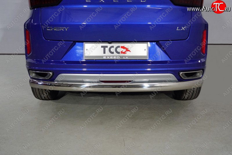 14 999 р. Защита заднего бампера (1.5L Turbo 2WD, овальная, d75х42 мм) TCC  EXEED LX (2021-2024) 1-ый рестайлинг  с доставкой в г. Набережные‑Челны