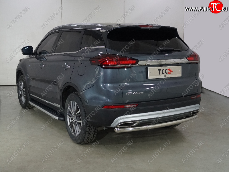 18 399 р. Защита задняя (центральная 60,3 мм) ТСС Тюнинг  Geely Atlas Pro  NL3 (2019-2025)  с доставкой в г. Набережные‑Челны