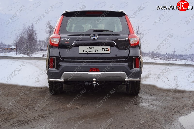 7 999 р. Защита заднего бампера (уголки, d42,4 мм) TCC  Geely Emgrand X7 (2019-2021) 2-ой рестайлинг  с доставкой в г. Набережные‑Челны